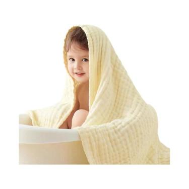 Imagem de Toalha De Banho Para Bebê Recém-Nascido, Cobertor De Muslin 90x90cm, 6