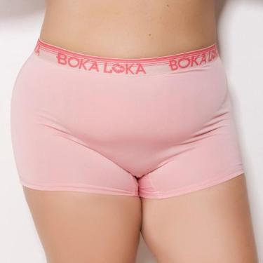 Imagem de Cueca Boxer Feminina Plus Size Cor:RomanceTamanho:M - Saulo Lingerie, 