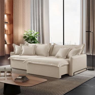 Imagem de Sofa Cama 230 cm Braco 15 cm Leona Retratil e Reclinavel Meu Sofa Online