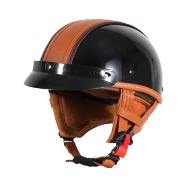 Imagem de Capacete De Moto Vintage Aberto Retrô Para Scooter UCHOOSE Alemanha, B