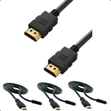 Imagem de Cabo HDMI 2.0 4K 60Hz HDR ARC 1 metros Premium Kit 3 Unid - Bolaazul