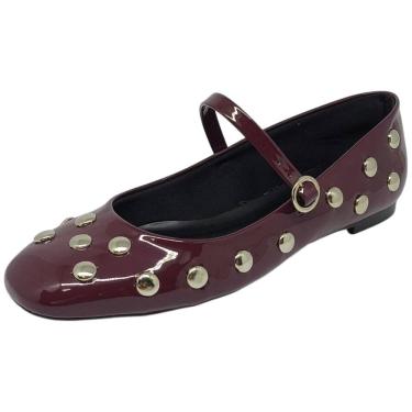 Imagem de Sapatilha Feminina Elegante Conforto Pins Verniz Chic Cacci