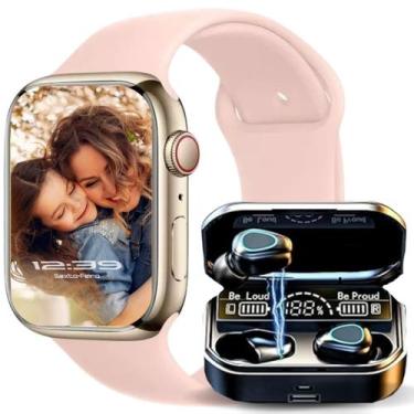 Imagem de Smartwatch Smart Relogios Masculinos Series 8 W29S Fone de Ouvido Blue