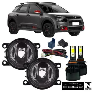 Imagem de Kit farol auxiliar citroen c4 cactus 2019 a 2022 super led - BIBAS