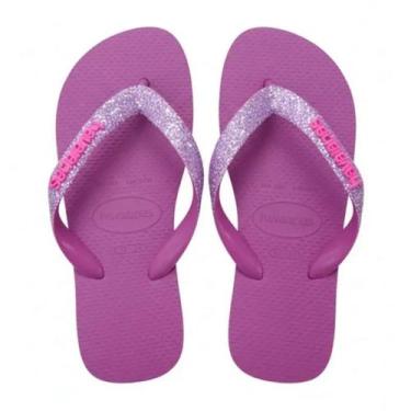 Imagem de Chinelo Havaianas Top Glitter Nein - Feminino - Rosa - 3738, Rosa, 37/