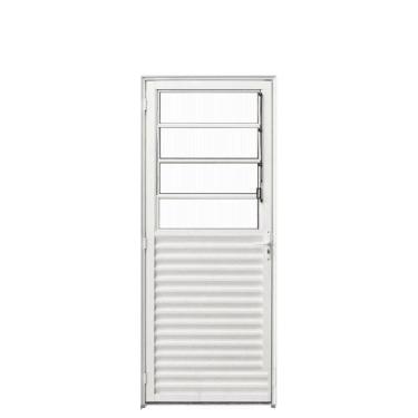 Imagem de Porta Basculante 2,10 X 0,70 Aluminio Branco Lado Direito - Hale