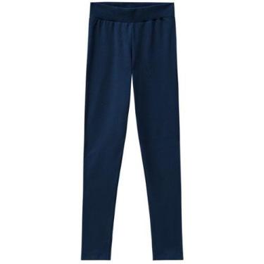 Imagem de Calça Moletom Tradicional Feminina Malwee Ref. 26303, M, Azul marinho