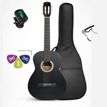 Imagem de Violão Alpha classico corda de nylon com bag palheta e afinador digita