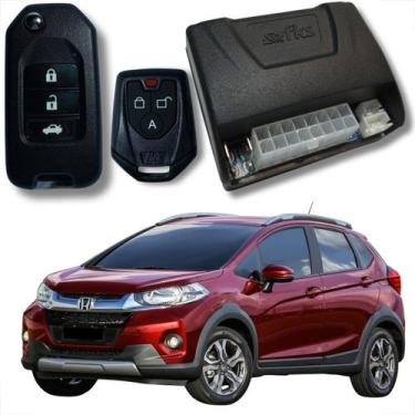 Imagem de Alarme automotivo linha honda completo com chave canivete e bloqueador