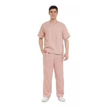 Imagem de Pijama Cirúrgico Hospitalar Conjunto Roupa Privativa Rosê - tobias