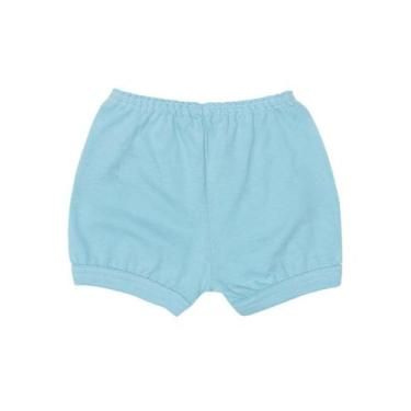 Imagem de Short Bebê em Malha de Algodão com Punho Masculino - SOMALHAS, Branco,