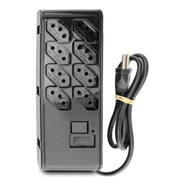 Imagem de Filtro de Linha 8 Tomadas Régua Slim Bivolt RCG