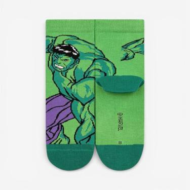 Imagem de Meia Lupo Marvel Vingadores Infantil Hulk, Verde, 30a36