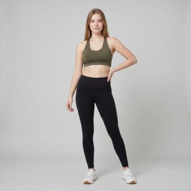 Imagem de Legging Feminina Academia UV50 Band Clarity Lateral Color Patra, Preto