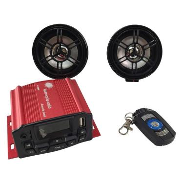 Imagem de Alarme com Caixa de Som para Moto SU-CAIXA com MP3 Rádio FM Bluetooth e Sensor de Movimento AB Mídia