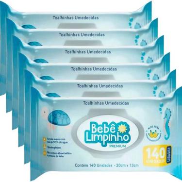 Imagem de kit C/6 Toalhas Umedecidas Bebê Limpinho Premium