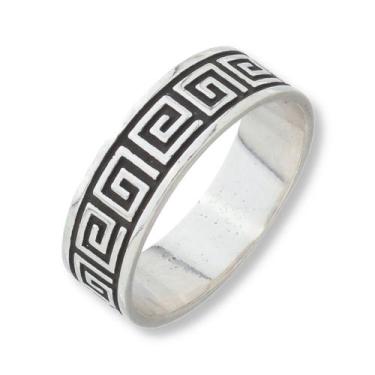 Imagem de Anel Aliança Aparador Masculino Prata Legitima Tribal - Lojas La+Ny, P
