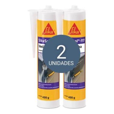 Imagem de KIT 2 SikaSeal-117 Selante de Poliuretano - Veda Calha Cinza - 400g