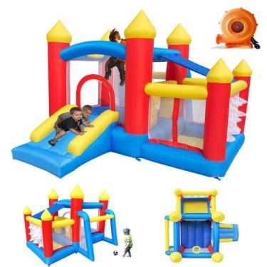 Imagem de Bounce House Baralir inflável para crianças de 3 a 6 anos com escorreg
