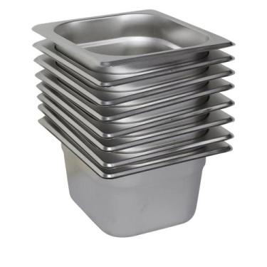 Imagem de 8 Cubas Gastronômica Buffet GN 1/6 65mm Aço Inox Sem Alça - BONSUCESSO