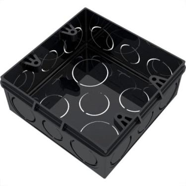 Imagem de Caixinha De Luz Pvc Tigre Preta 4X4 Pesada - Kit C/12 Pecas