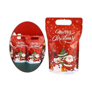 Imagem de Sacolas De Doces De Natal, Decorações De Casa Com Papai Noel E Boneco 