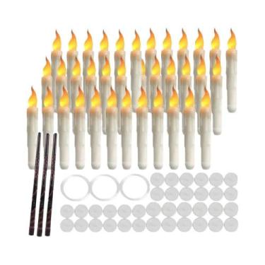Imagem de Velas Flutuantes LED Com Controle Remoto, 12/48 Peças, Luz Quente Cint