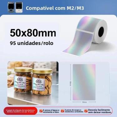 Imagem de Etiquetas Adesivas De Papel Para Impressora De Transferência Térmica À