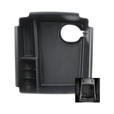 Imagem de Organizador De Armazenamento Para Console De Carro Em Plástico Preto, 
