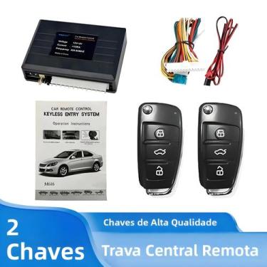 Imagem de Kit De Entrada Sem Chave Universal Para Carro Com 2 Controles Remotos 