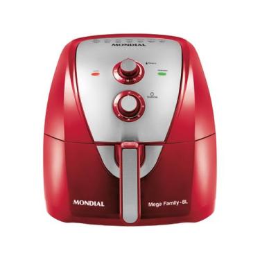 Imagem de Fritadeira Sem óleo Air Fryer Mondial 8 Litros 60hz 127V, Vermelho, 11