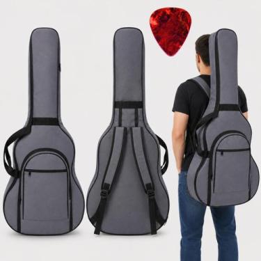 Imagem de Capa Bag Case Cinza Para Violão Clássico Impermeável Bolso - Bell
