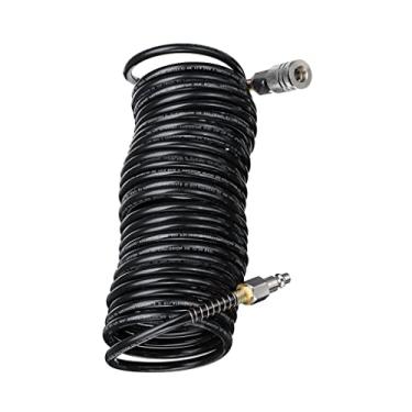 Imagem de dailymall Mangueira de ar, polietileno, NPT de 0,63 cm (1/4 polegada), acessórios de 7,6 cm, resistente a óleo e abrasão