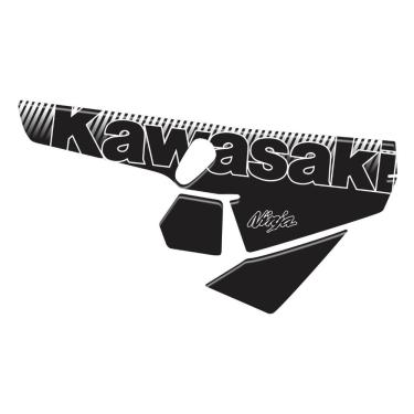 Imagem de Adesivo Kawasaki Protetor Escapamento Resinado Material 3 M