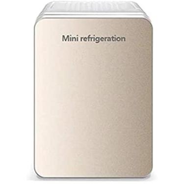 Imagem de JWCN Mini geladeira de aquecedor elétrico - Sistema termoelétrico portátil AC/DC Cooler e aquecedor 10L para carros, casas escritórios e dormitórios, dourado, atualizado