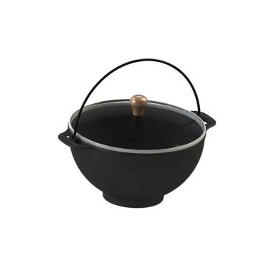 Imagem de Panela Polenteira Ferro Fundido Tampa Vidro Libaneza 5 Lts