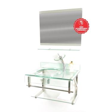 Imagem de Gabinete de Vidro 70cm para banheiro Turquia-Incolor