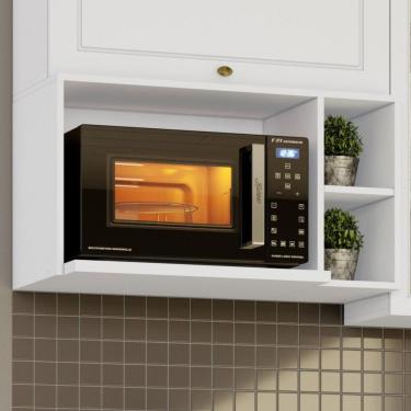 Imagem de Armário Aéreo para Microondas 3 Nichos Emilly Henn Branco HP