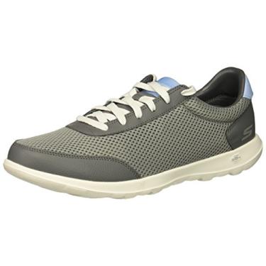 Imagem de Skechers Tênis feminino Go Walk Lite Flare, Carvão/Azul, 9.5
