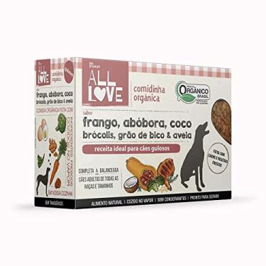 Imagem de Comida Orgânica All Love Para Cães Gulosos - Frango, Abóbora, Coco, Brócolis, Grão de Bico e Aveia 1kg