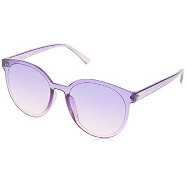 Imagem de Circus NY by Sam Edelman Óculos de sol femininos redondos divertidos Cc596 com proteção Uv400 - presentes modernos para ela, 51,7 mm, Roxo e rosa, 51.7 mm