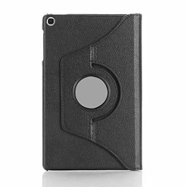 Imagem de ZiEuooo Capa protetora de couro durável moderna para tablet Samsung Galaxy A 8.0 9.7 10.1 10.5 7" A6 TAB A 4 E S Advanced (A 10.5 2018 T590 T595, preta)