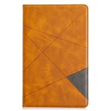 Imagem de ZiEuooo Compatível com Samsung Tablet Case Galaxy A7 LITE A 8.0 A 8.4 A8 A 10.1 A 10.5 Capa protetora de cartão de mão com personalidade durável para negócios (Amarelo, A 8.0 2019 P200 P205 com S Pen?)