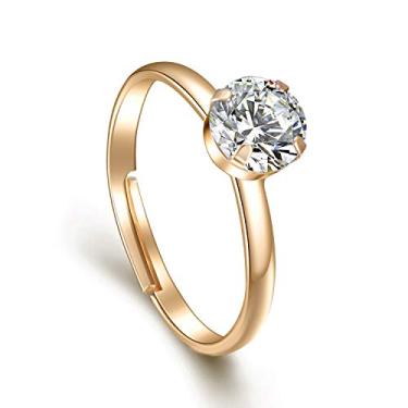 Imagem de Topoox Anéis de noivado de diamante dourado pacote com 40 para decoração de mesa de casamento, chá de panela