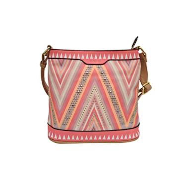 Imagem de Bolsa Feminina Transversal Tiracolo Casual Media Golden Fenix Cor:Rosa;tamanho:M