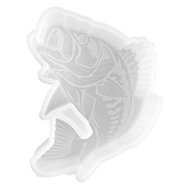 Imagem de Molde de Freshie de Baixo Largemouth | Tamanho 8,25 cm de largura x 10,16 cm de comprimento x 2,54 cm de profundidade | Molde de pescador | Design de pesca de robalo para frescor, sabão, resina, velas