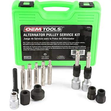 Imagem de OEMTOOLS Kit de serviço da polia do desacoplador do alternador 37275, ferramenta de remoção da polia do alternador, conjunto de ferramentas do extrator automotivo, ferramenta da polia do desacoplador do alternador