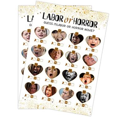 Imagem de Labor or Horror Baby Shower Game-31 cards(including answers),Gender Reveal Party,For Mom, Dad, Kids, Women, Men, Gender Neutral Unisex Set