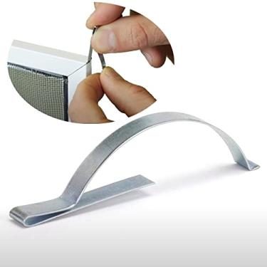 Imagem de Clipes de canto de mola de tensão para tela de janela, suporte de canto de janela, barra de suporte de tela, tela deslizante em canal de alumínio com segurança e segurança, 6,5 cm de largura, 30 peças