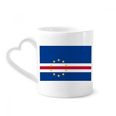 Imagem de Cabo Verde Bandeira Nacional África Country Caneca Café Cerâmica Copos Copo Coração Vidro